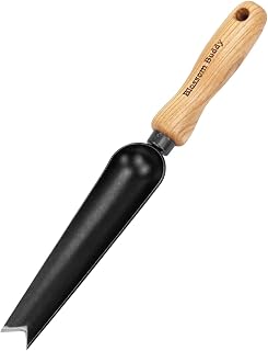 Snake Tongue Trowel, Garden Shovel for Root Weeding & Bulb Transplanter | Stainless Steel Garden Trowel with Ash Wood Handle, Unique Sharp Blade Garden Hand Tools for Dandelions Weed, Loosening Soil