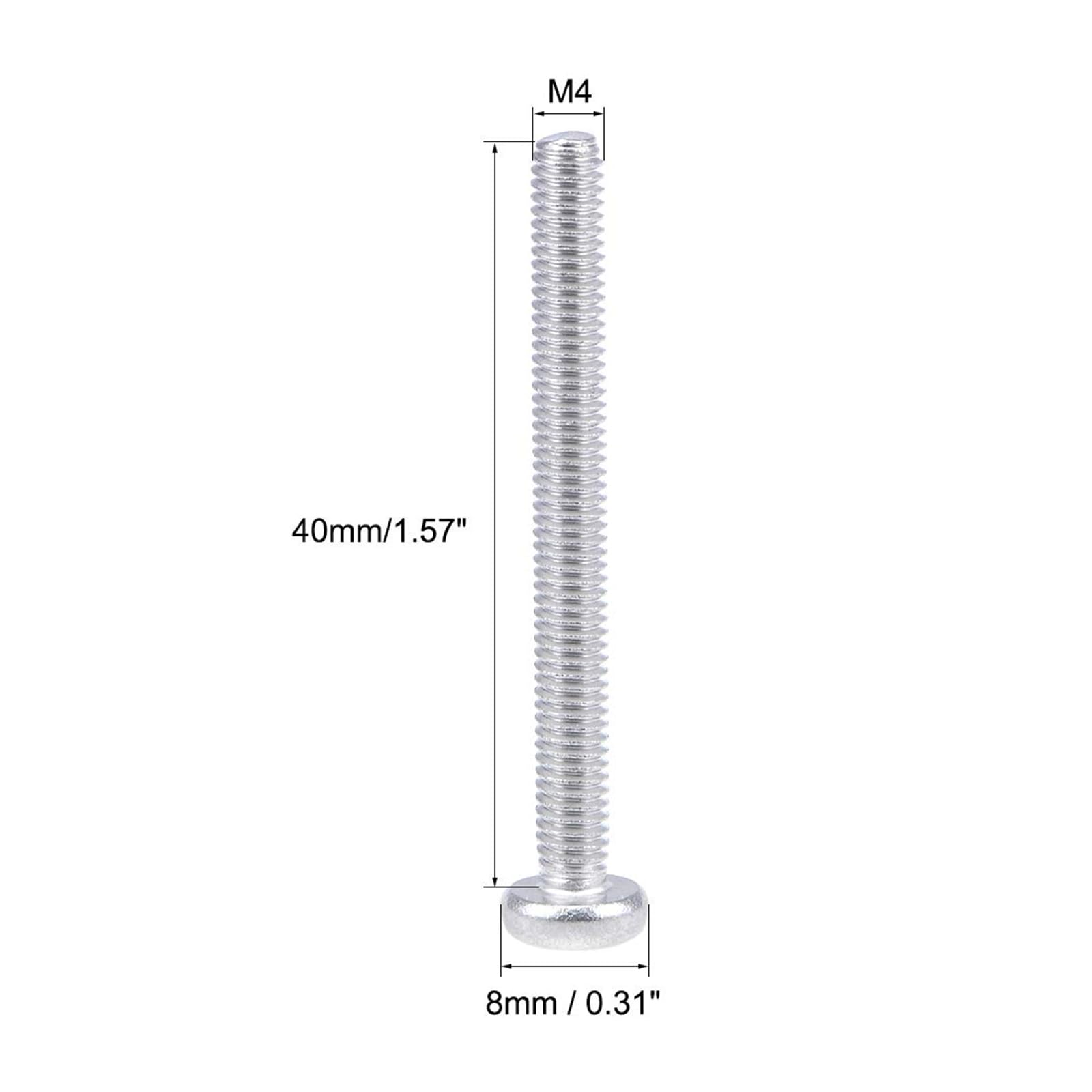 MACHSWON M4x40mm Machine Screws Pan Phillips Cross Head Screw 304 Stainless Steel Round Head Cross Screw Fasteners Bolts 20Pcs - Image 3