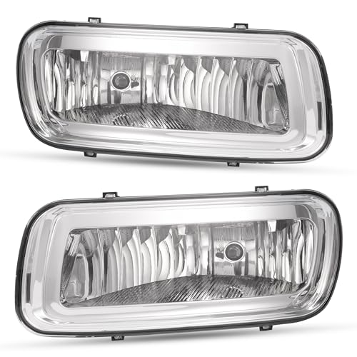 KUAFU Fog Lights Pair Compatible with 2004-2006 Ford F-150 & Lincoln Mark LT Base Replacement for 5L3Z15201A 5L3Z15200A FO2593197 FO2592197 Bumper Driving Fog Lamps Left Right Clear Lens