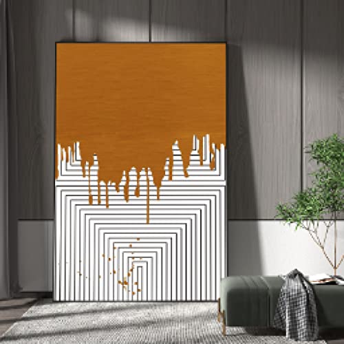 Impressions sur toile abstraite orange de qualité supérieure pour décoration