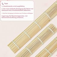 ZFYQ Bambusmatte für Sushi 3 Stück, Natürliche Bambusrolle für Maki, Anfänger-Bastelset – Ansicht 6