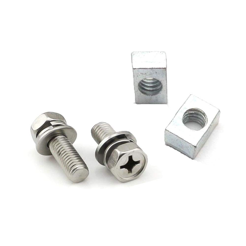 10 Boulons Et Écrous M5x14mm Pour Batterie Moto - Acier Au Carbone Zinc