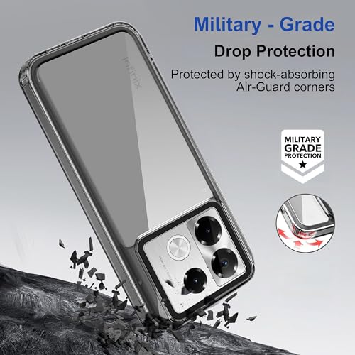 Image of Zapcase Back Case Cover for Infinix Note 40 Pro Plus 5G | Compatible for Infinix Note 40 Pro Plus 5G Back Cover | Case Cover with Camera Protection | (TPU + PC | Translucent Black)
