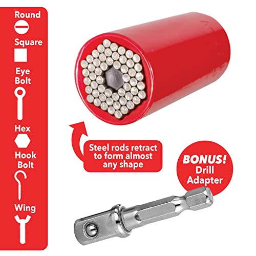 Red Dog Socket w/Drill Adapter, Fits Most Nuts & Bolts, Use with Socket Wrenches & Power Drills, Steel Rods Form Any Shape, Standard or Metric, 2 In. by Red Dog - Used condition - Image 5