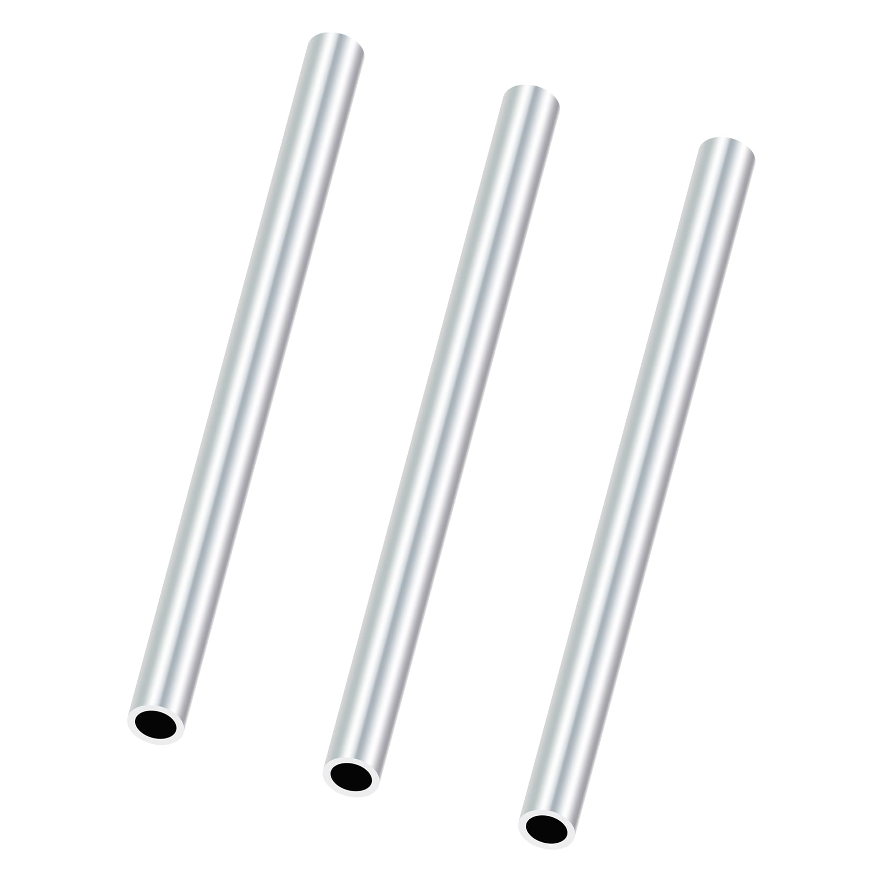 Imeistek 6063 Aluminium Tubes, 7Mm Od 5Mm Id 150Mm Length Seamless Straight Aluminium Round Tubing Pipe For Diy Model,Industrial(3Pcs)