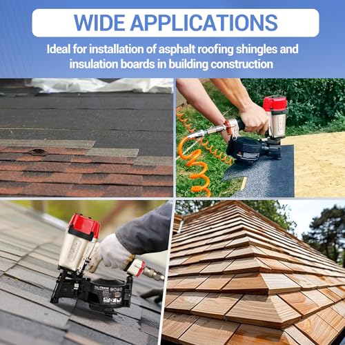 Image of meite CN45R Roofing Nailer, Drives 15 Degree 7 /8 inch to 1-3 /4 inch Coil Roof Nails