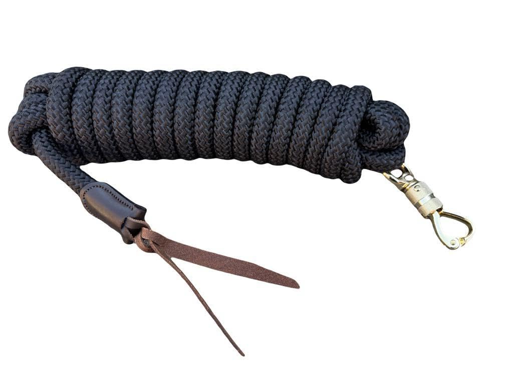 Equipride Horse Training Lead Rope, Natural Horsemanship Communication Line, 3.8-6.8 Metres, Black (6.8 meters)