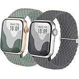 👍【Personalised Design】 Mis à jour avec un bracelet tissé, élastique, extensible et réglable. Le design élégant de la fermeture à boucle en acier inoxydable vous permet de personnaliser la taille de la boucle solo tressée à votre goût. La bande élastique super extensible permet de l'enfiler et de l'enlever facilement. Convient aux poignets de 140 mm à 245 mm.