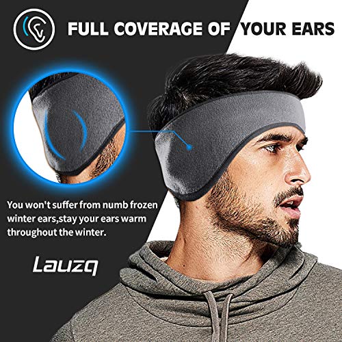 Image of Fleece Ear Warmers /Muffs Headband for Men & Women & Kids Perfect for Cycling Skiing Workout Yoga Running & Riding Motorcycle in Winter - Stay Warm & Performance Stretch