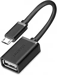 U-G-R-E-N Adaptador OTG Micro USB Macho para USB A Fêmea - Suporte Plug and Play - Velocidade de Transferência Até 480Mbs - Cabo de 15cm - Para Celular, Tablet e Smartphone - No Brasil