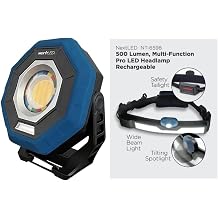 NextLED Ultimate Detailing and Hands-Free Lighting Combo NT-1010UV Rechargeable Car Detailing Light & NT-6598 Multi-Function Rechargeable Headlamp