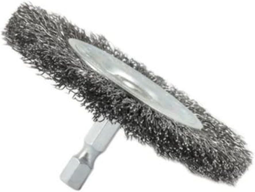 Image of Forney 72735 Wire Wheel Brush, Coarse Crimped with 1 /4-Inch Hex Shank, 3-Inch-by-.012-Inch (Pack of 5)