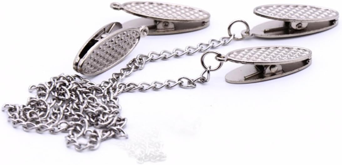 MAGICLULU 10pcs Napkin Clips Bib Holder Clips Napkin Holder Chain Practical Design for Home Dining Hall