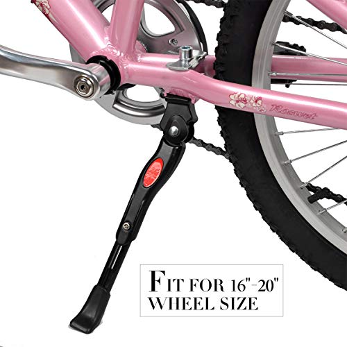 Cyfie Bike Kickstand Adjustable Center Mount Bicycle Kickstands Bike Stand for 16-20inch Mountain