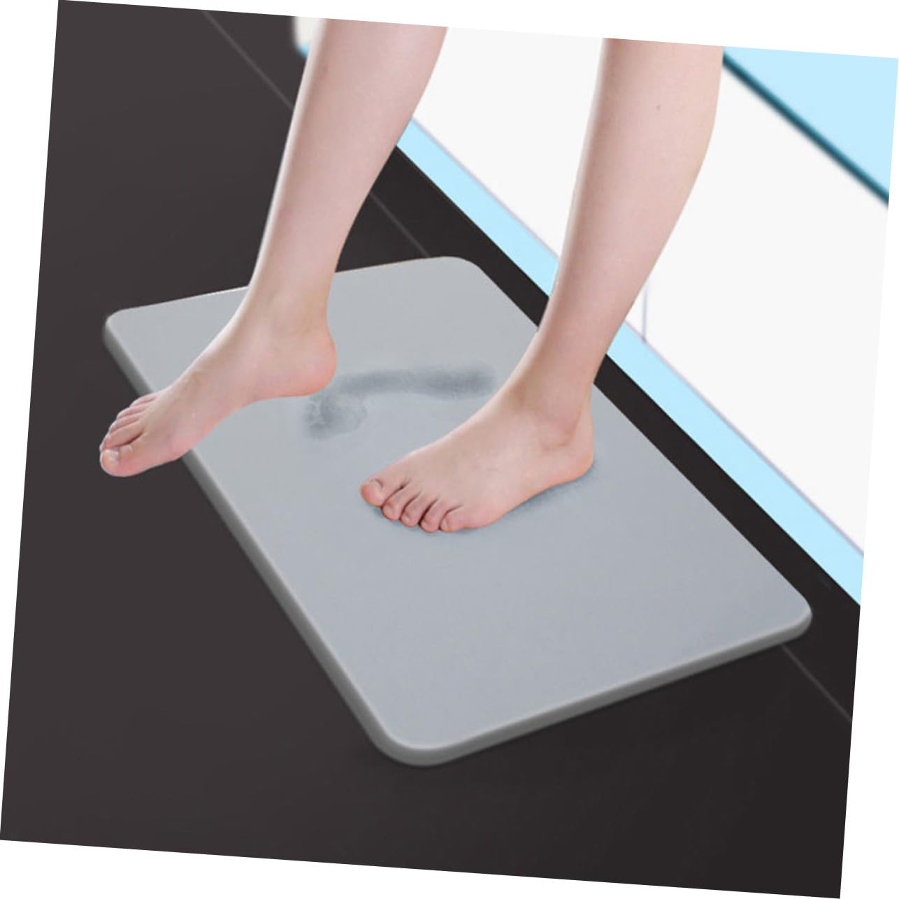 Alfombra De Baño Anslizante Absente De Diato 40x30 Cm Grigio Materiale o Secado Rápido para Ducha y Hogar Cojín De Su para Baño