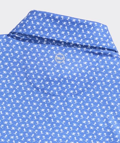 Image of vineyard vines Boys' Printed Sankaty Performance Polo, Micro Ski - Blue, 7