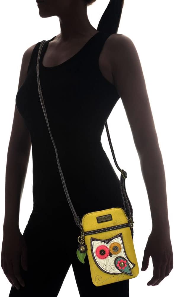 CHALA Bird Collection Cell Phone Crossbody Purse-Women PU Leather/Canvas Multicolor Handbag with Adjustable Strap - Image 2