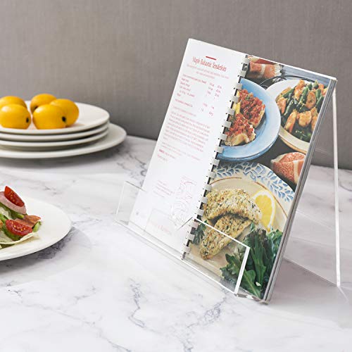Mygift VBPA-LM6UY-B7-358 Modern 4 Mm Premium Clear Acrylic Cookbook Holder, Recipe Book Stand thumb #2