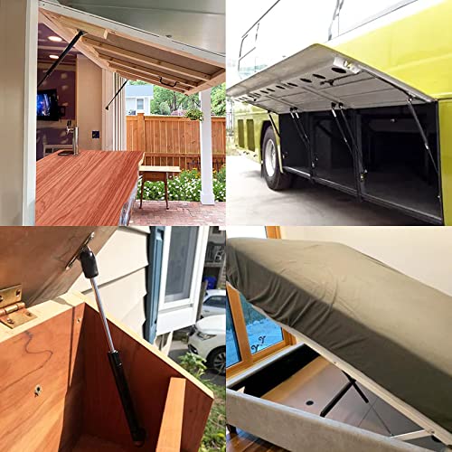 Beneges 2Pcs Universal Gas Charged Lift Supports Spring Struts Shocks Dampers Force 60 Lbs/264 N Per Prop, Force Per Set 120 Lbs/528 N, Extended Length 10 Inches 4037, Sg459003 #TOP4