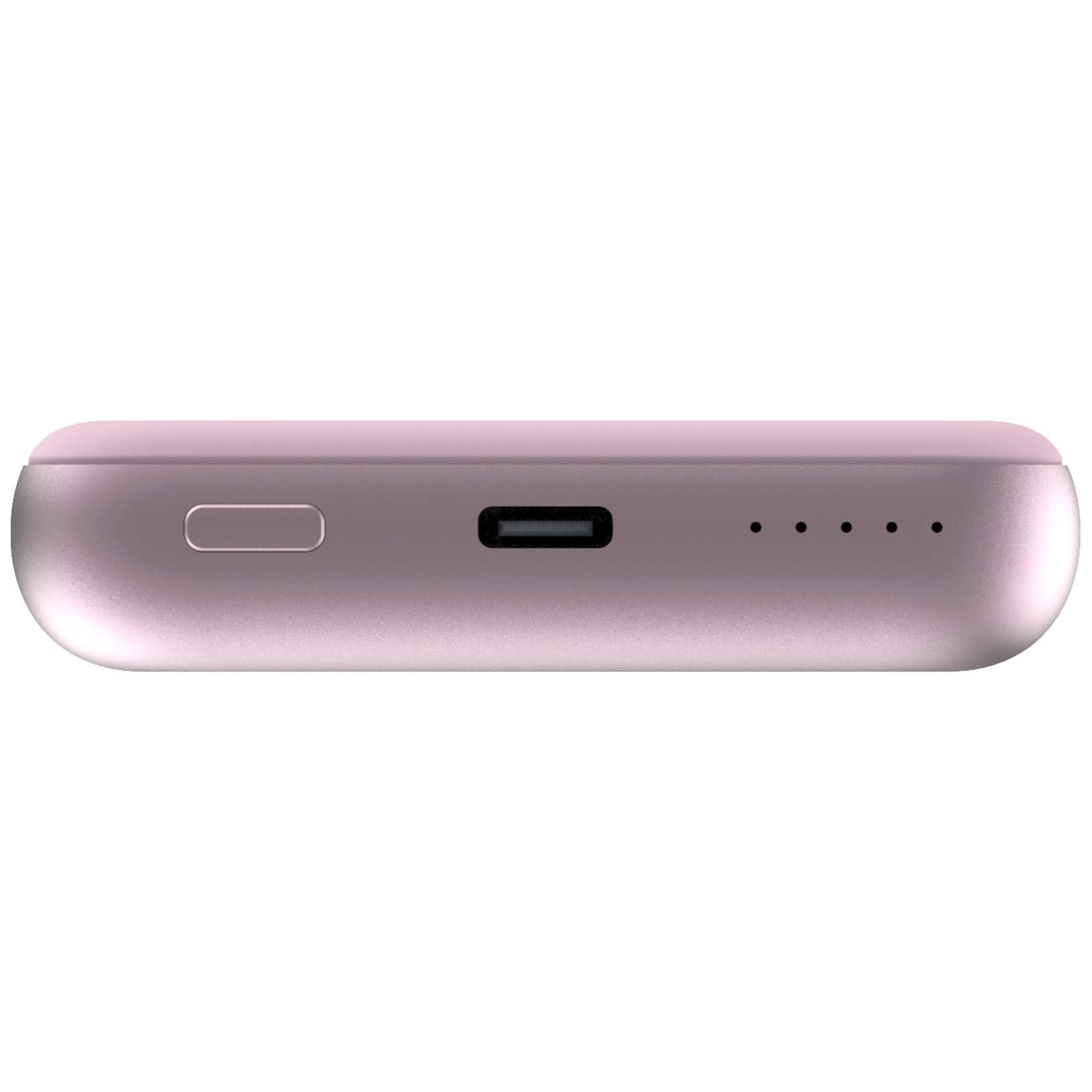 Charge 'n' Go Magnetic Wireless Power Bank 10000 Pink | MagSafe Power Bank de 10000 mAh con carga inalámbrica de 15 W, PD20 W e indicador LED para smartphone, tablet y accesorios