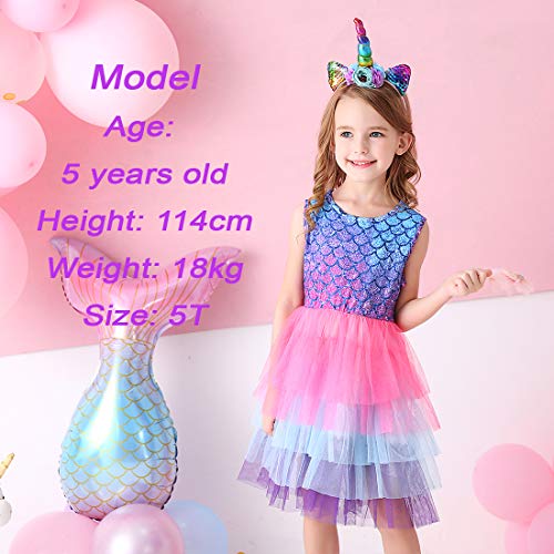 Vikita Toddler Girl Dressess, Summer Clothes Short Sleeve Party Tutu Casual Dresses For Little Girls Sh4594 5T #TOP1