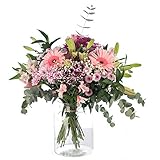 Ramo de Flores variadas en Tono Rosa, Flores Naturales a Domicilio Blossom® | Flores Frescas y Recién Cortadas a domicilio | Sant Jordi, San Valentín, Día de los Difuntos | Entrega Gratis 24 horas
