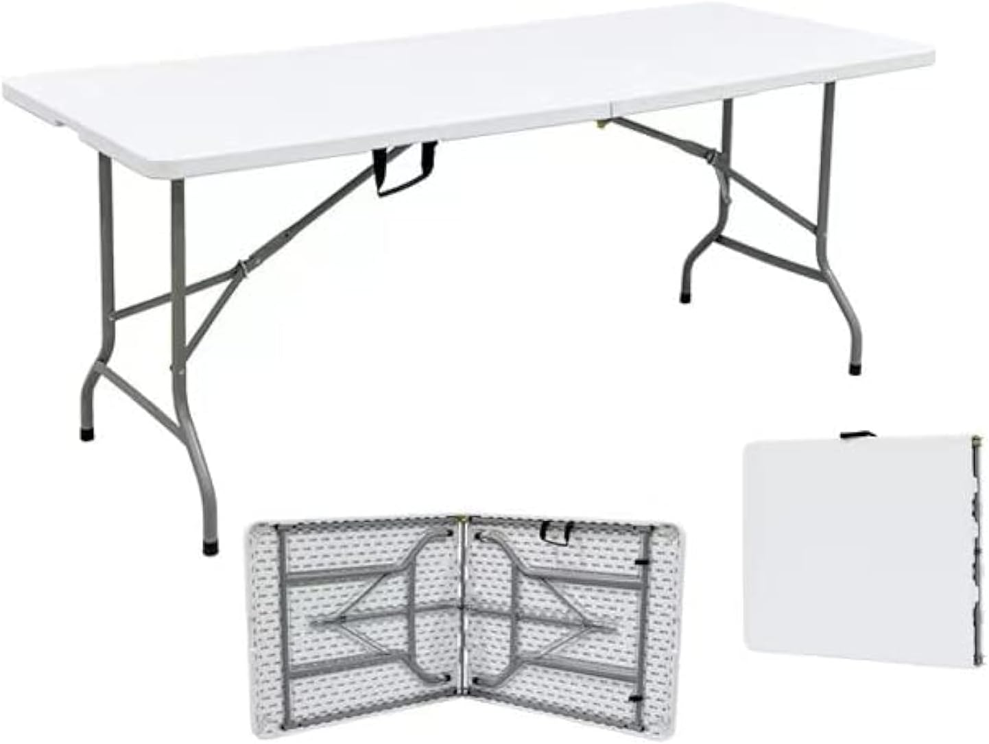 Elevon Portable Utility Camping Crafting Folding Table, 6 Feet, White : Home & Kitchen