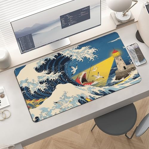 Desk Pad Protector 60x30 cm The Great Wave Off Kanagawa miniatura 6
