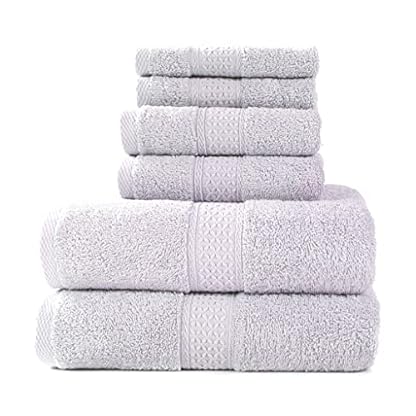P9IDEDFH Badetuch-Set, 2 große Badetücher, 2 Handtücher, 2 Waschlappen. Hotelqualität, weiche Baumwolle, sehr saugfähige Badetücher (Farbe: 4) (Farbe 5)