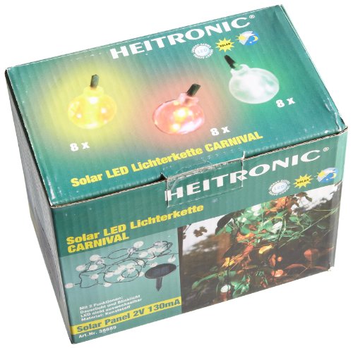 Preisvergleich Produktbild HEITRONIC SOLAR LED LICHTERKETTE CARNIVAL 24-TEILIG
