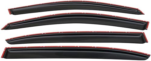 Miniatura 3 de IKON MOTORSPORTS Viseras externas adhesivas para ventana, compatibles con Honda Accord Sedán 2013-2017, acrílico teñido de humo, 4 piezas de