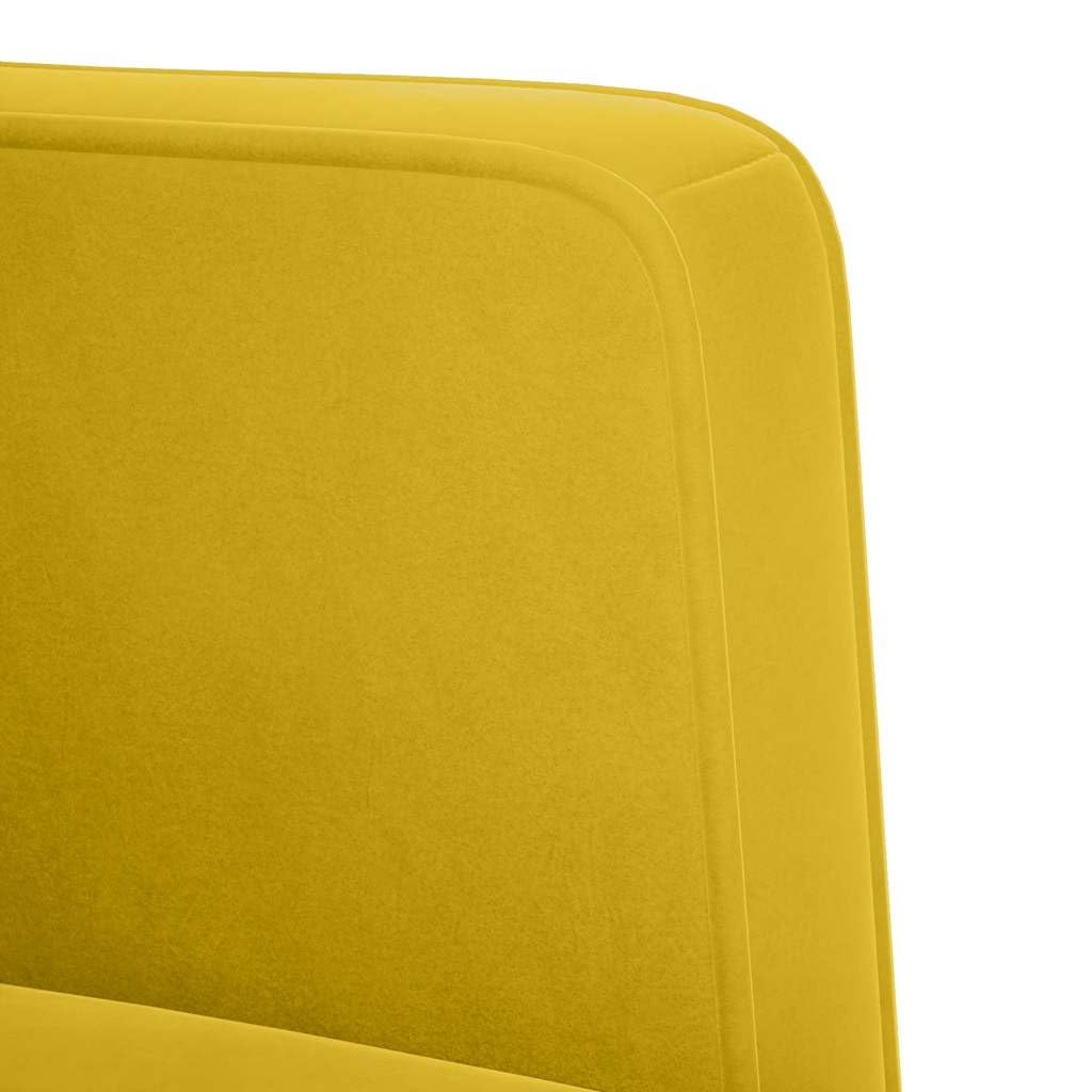 vidaXL Sofá de Dos plazas Amarillo de Terciopelo de 111 cm