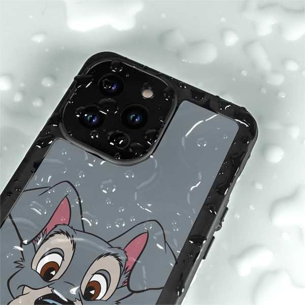 Miniatura 4 de Skinit Funda impermeable compatible con iPhone 15 Pro Max, diseño de retrato de Disney Lady & The Tramp Butch con licencia oficial