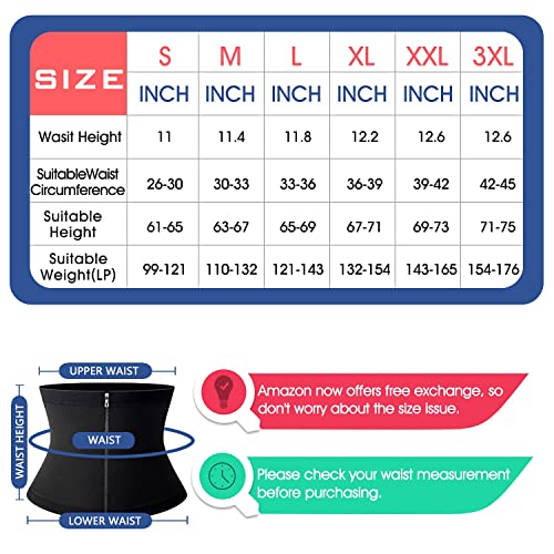 Rishaw Waist Trimmer With Zipper For Women, Waist Trainer Sauna Belt, Neoprene-Free Waist Cincher, Sauna Slimming Belt, Sweat Wrap Sweat Waist Trainer-Xx-Large #TOP4