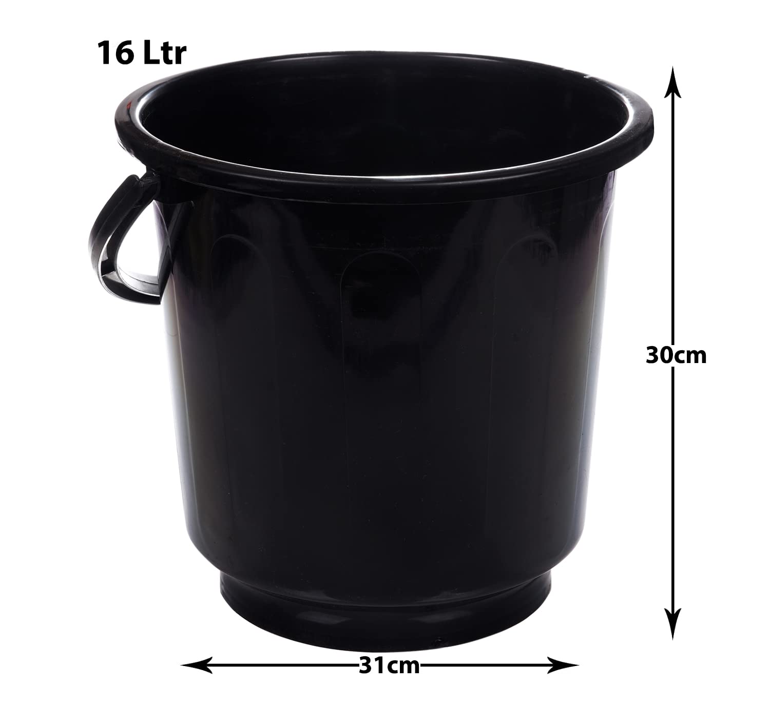 Kuber Industries 16L Plastic Bucket - Durable & Versatile -6 Kuber Industries 16L Plastic Bucket - Durable & Versatile -6