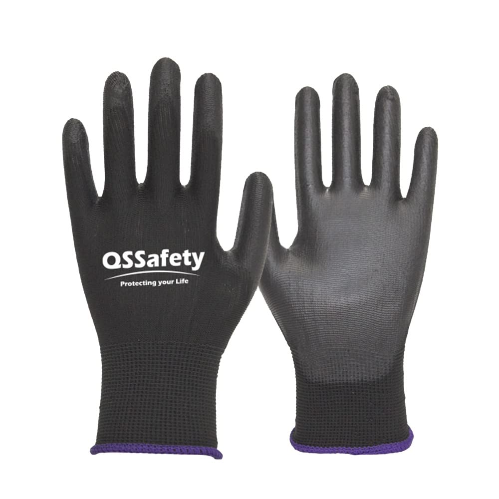 Guantes Resistentes A La Luz, Guantes Protectores Transpirables, PU Guantes Revestidos, Grado Alimenticio, Guantes De Trabajo De Seguridad (Size : L)