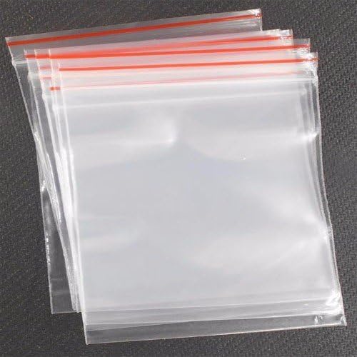 high Quality plastic Zip Lock Pouch Bags 6" X 8" inch,100 Pieces, Transparent