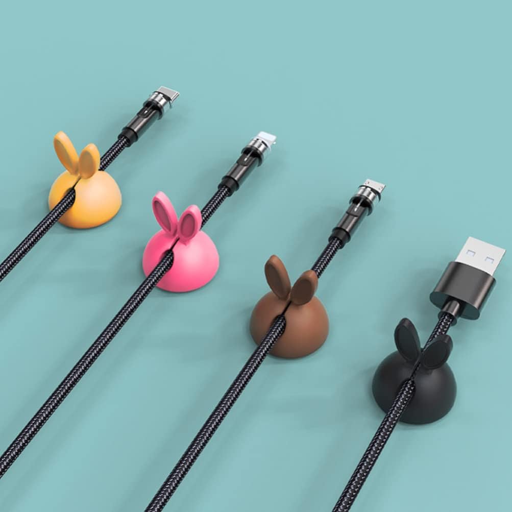 30pcs Cartoon Rabbit Plastic Cable Organizer Clips for Office image 5
