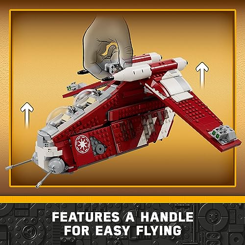 lego star wars the clone wars coruscant guard gunship 75354 buildable star wars toy for 9 year olds gift idea for fans including chancellor palpatine padme and 3 clone trooper minifigures