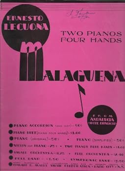 Unknown Binding Malaguena Two Pianos - Four Hands Book