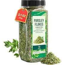 Soeos Parsley Flakes, 2.1 oz 60g, Dried Parsley Leaves, Fresh Flavor and Aroma, Perfect for Seasoning, Garnishing, and Cooking