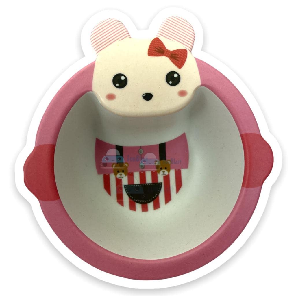 FunBlast Baby Feeding Bowl – Rabbit Design Eco Friendly Bamboo Fiber Bowl for Kids/Baby Utensils Feeding Bowl Tableware for Kids and Toddlers (Multicolor; 1 Pc)-image-30