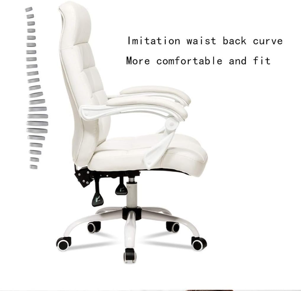 Gaming Chair Racing Recliner Computer Chair Home Comfortable Reclining Office Stool Chair Swivel Chair Anchor Esports Chair Office Computer Game Chai (Color : Brown) (White)