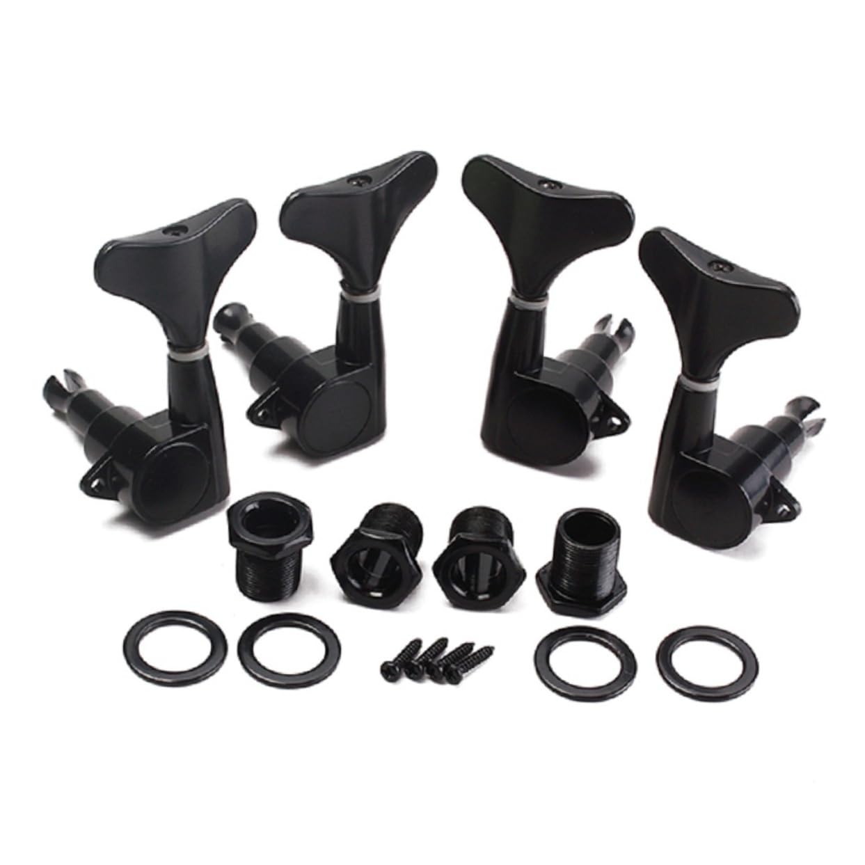 Levemolo Bass Tuning Pegs Black Guitar Bass Tuning Pegs Metal Material 5.6 * 2.8 * 15cm Size