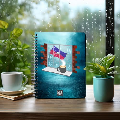 Carnet Haïti Coffee Rain A5 de qualité supérieure avec réglure élégante