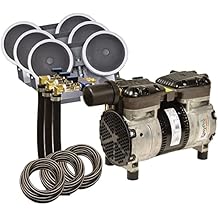 EasyPro PA66W Rocking Piston Pond Aeration System / 1/2 hp Kit with 3 QS2 Dual Diffusers / 300 Quick Sink Tubing / 115 Volts