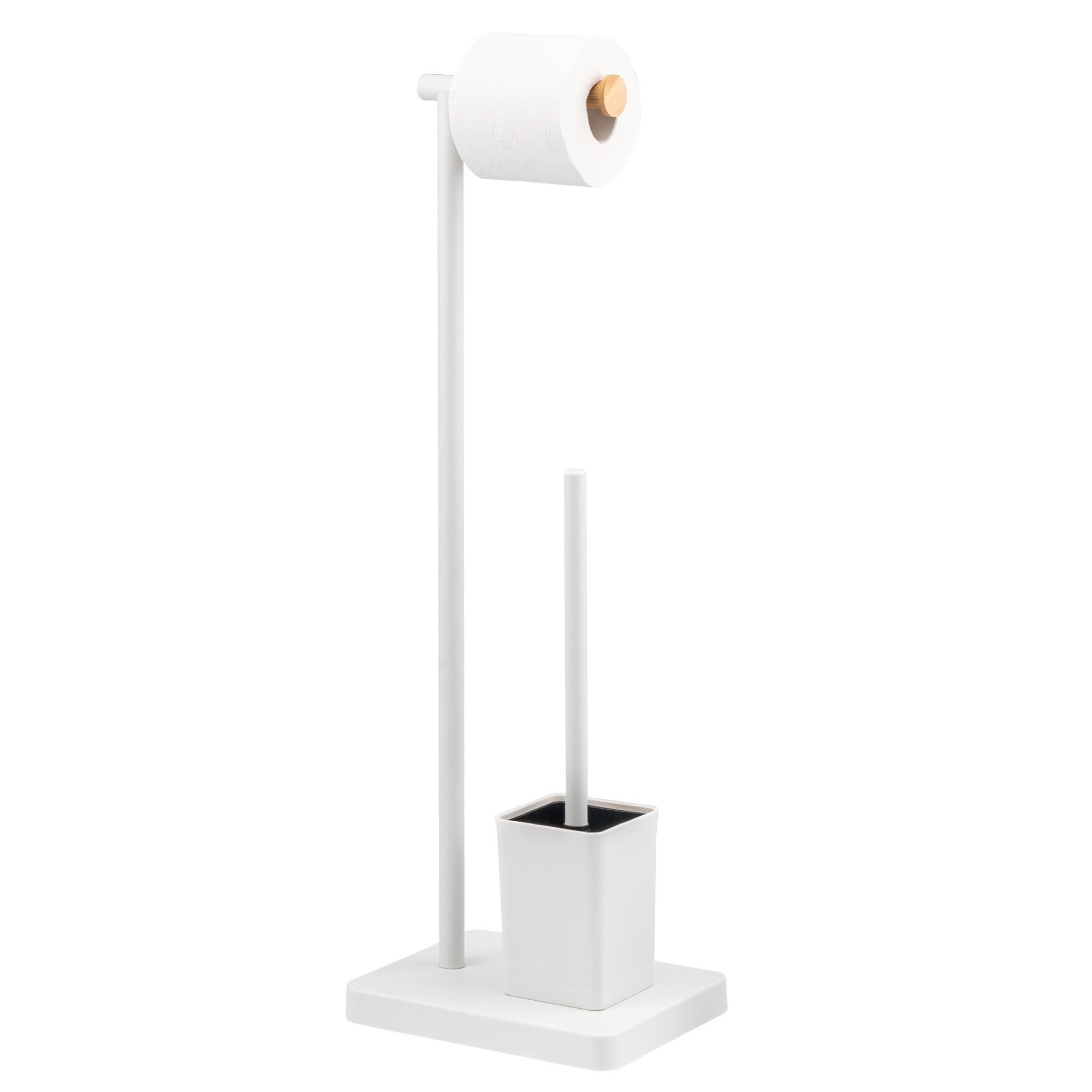 Combiné brosse WC et porte-rouleau blanc bremermann pour petit WC