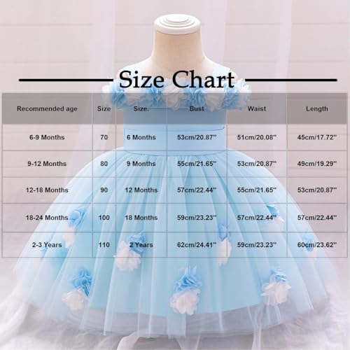6M-3Y Toddler Baby Girl Dress Flower Wedding Pageant Formal Tulle Tutu Princess Dresses Birthday Party Gowns2