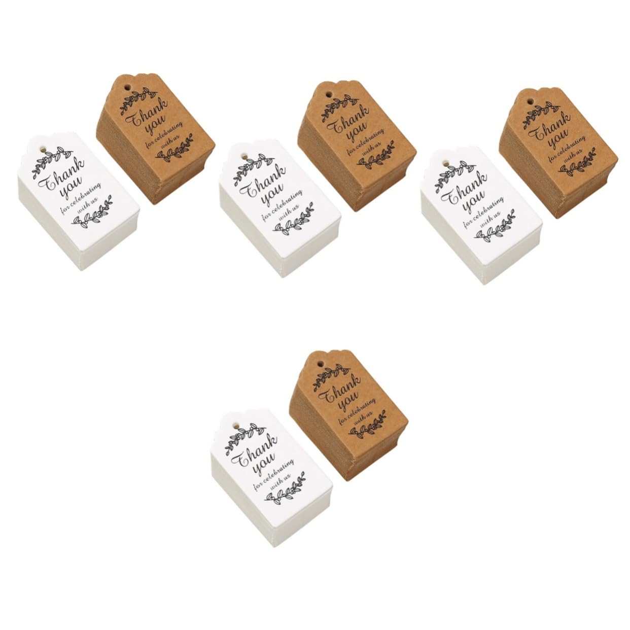 FRCOLOR 800stücke Kraftpapier Thank You Tags Farbige Geschenkanhänger Für Hochzeiten Partys Und -projekte Pro Farbe Weiß Vielseitige Etiketten Für Und Dekorationen