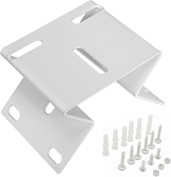 OwlCat Black/White CCTV Camera Bracket Wall Mount Stand Holder 90 Degree External Wall Corner Bracket for Security Surveillance Camera White, 85mm x 65mm x 55mm
